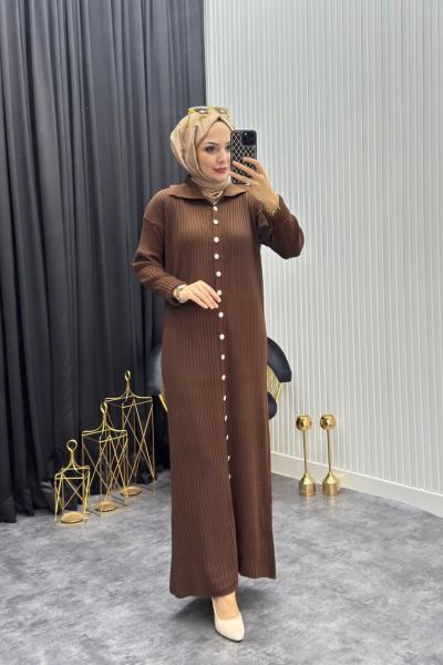 Nare Elbise Kahverengi  Kahverengi