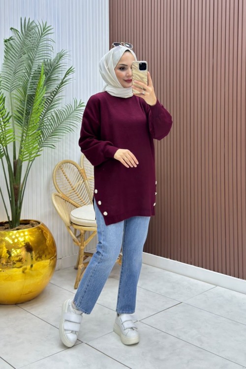 Nurşen Kazak Bordo Bordo