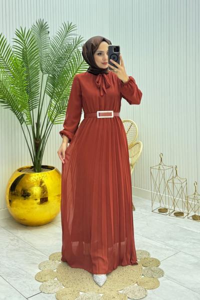 Piliseli Tesettür Elbise Tarçın Tarçın