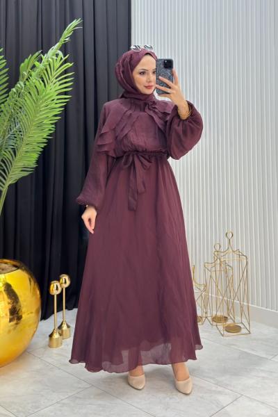 Prenses Elbise Bordo Bordo