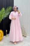 Selen Elbise Pembe Pembe