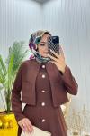 Selin Tesettür Takım Siyah Siyah