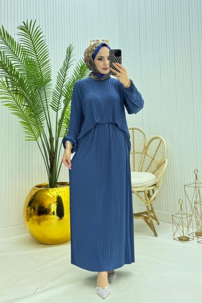 Selma Tesettür Takım indigo İndigo