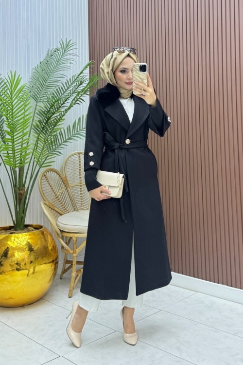 Serenay Tesettür Kaban  Siyah