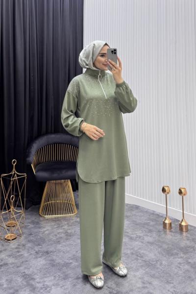 Taşlı Osyho Takım Haki Haki