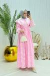 Tokyo Tesettür Elbise Pembe Pembe