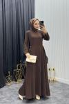 Zarif Elbise Kahverengi Kahverengi