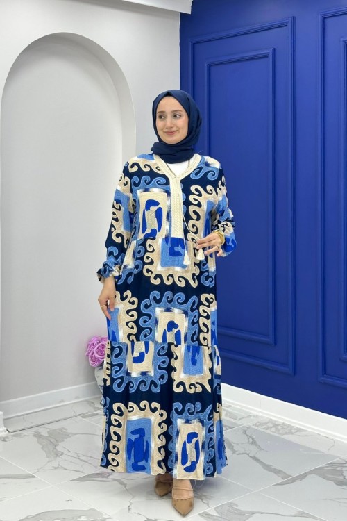 Asiye Elbise - Mavi