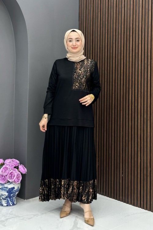 Çağrı Etekli Takım  Siyah