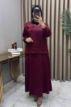 Demet Takım Bordo Bordo
