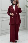 Diana Ceket Takım Bordo