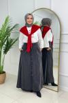 Düğmeli̇ Deni̇m Etek  Duman