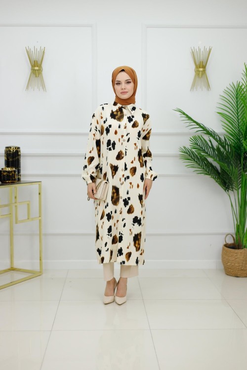 Enda Vi̇skon Gömlek  Camel