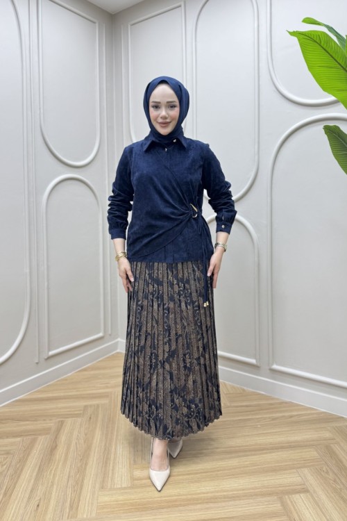 Fatoş Etekli Takım Lacivert