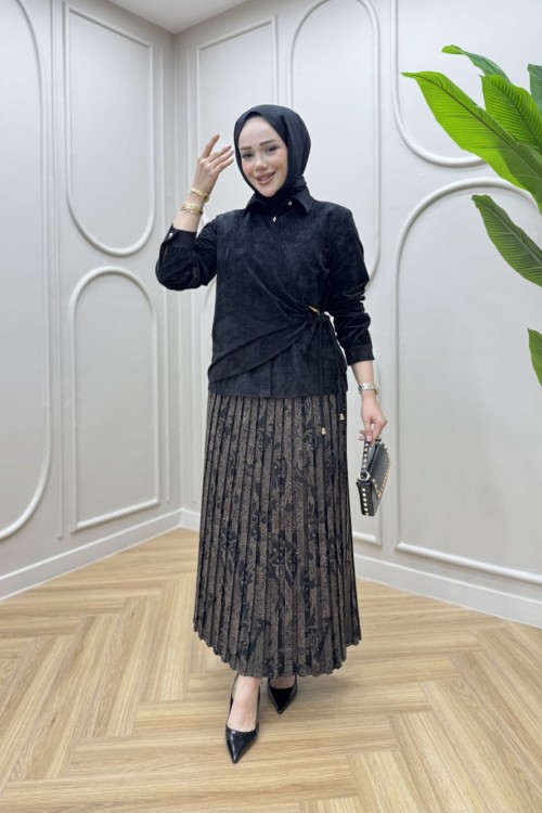 Fatoş Etekli Takım Siyah