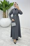 Füme Premium Sahra Ferace Elbise Tesettür Giyim