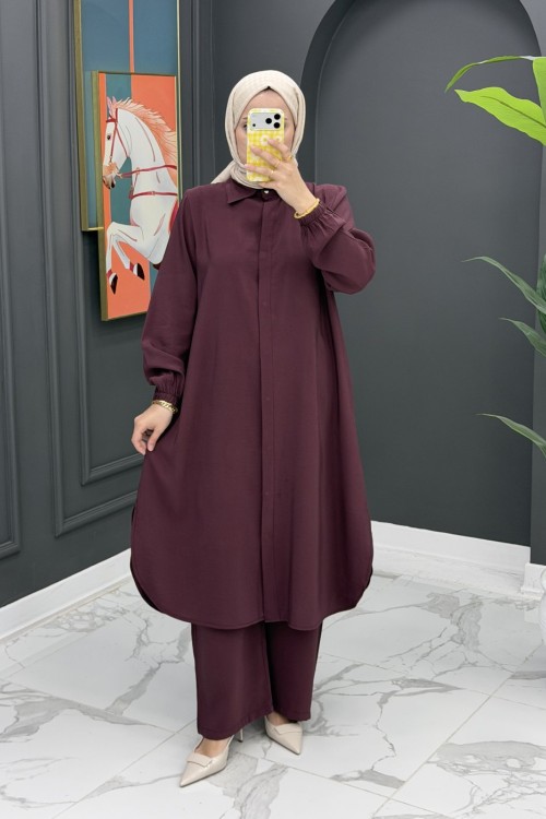 Hanife Uzun Takım - Bordo