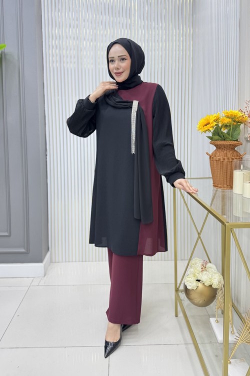 Hediye Tunik Takım Bordo