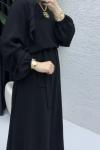 Hifa Elbise Tesettür Giyim  Siyah