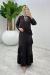 Kahve Premium Tijen Elbise Tesettür Giyim