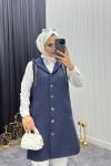 Kapitone Yelek Lacivert Lacivertt