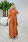 Kiremit Premium Diva Elbise Tesettür Giyim