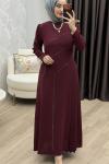 Kristal Abiye Bordo