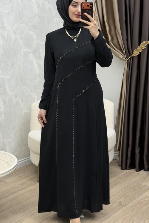 Kristal Abiye Siyah