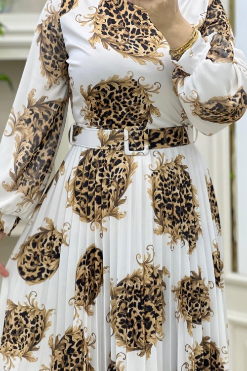 Leopar Elbisem Beyaz