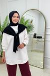 LİYA PARÇALI OMUZ ATKI - SİYAH