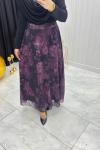 Manolya Takım Mor Siyah