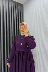 Mürdüm Burgu Sinem Elbise Tesettür Giyim
