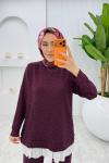 Mürdüm Taşlı Oysho Takım Tesettür Giyim