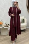 Narin 3 Lü Takım Bordo