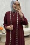 Narin 3 Lü Takım Bordo