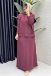 Nesrin Elbise Takım Bordo