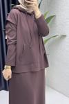 Nesrin Elbise Takım Kahve