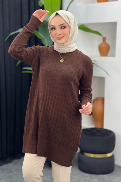 Örgülü Merserize Tunik
