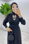 Siyah Busem Elbise Tesettür Giyim