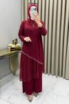 Tüllü Takım Bordo Bordo
