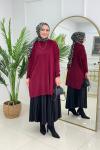 Yağmur Tri̇ko Tuni̇k  Bordo