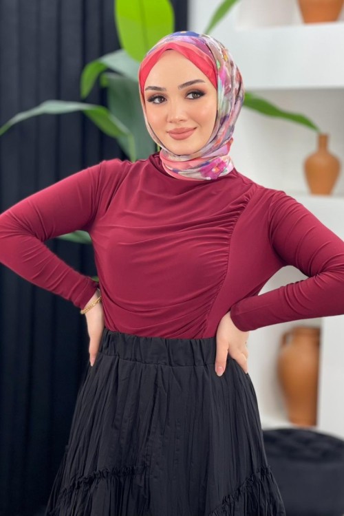 Yandan Büzgülü Bluz