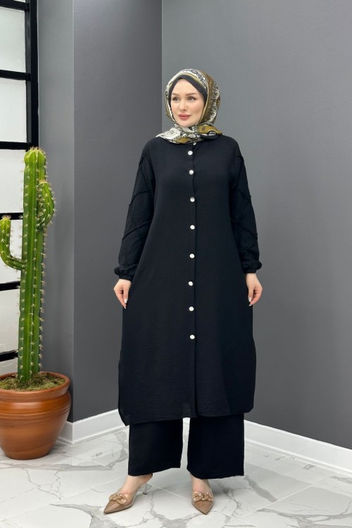 Yasemin Etekli Takım  Siyah