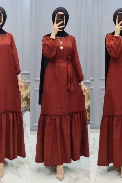 Yeni Model Ekose Elbisem
