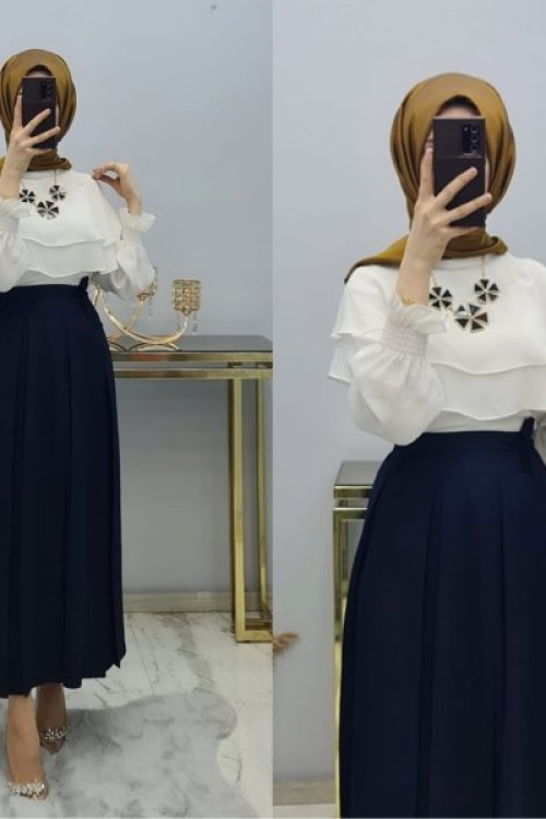 Yeni Model Örme Krep Kumaş Eteğim