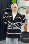 Zebra Desenli Hırka