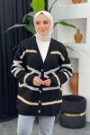 Zebra Desenli Hırka