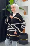 Zebra Desenli Hırka