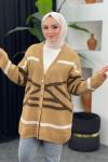 Zebra Desenli Hırka