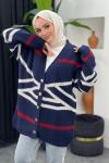 Zebra Desenli Hırka